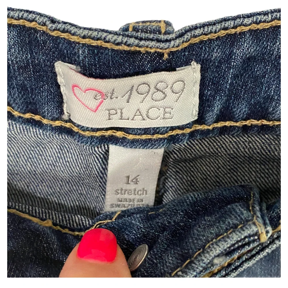 The Children's Place Jean Denim Skirt Girl's Size 14 Stretch
